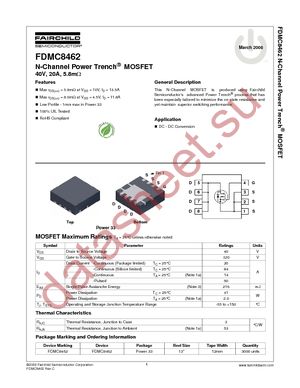 FDMC8462 datasheet  